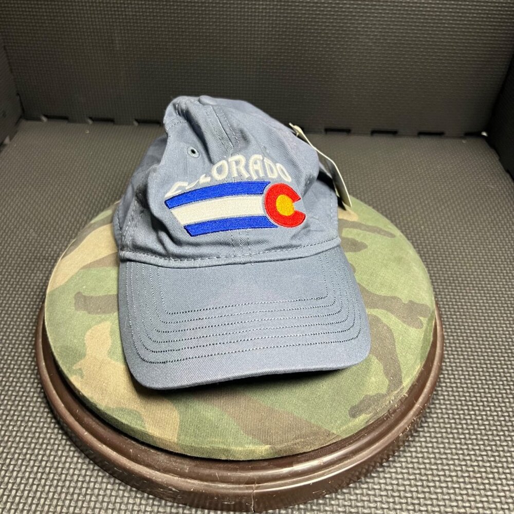 Colorado Embroidered Adjustable Cap Navy Blue Cotton By Ouray Sportswear